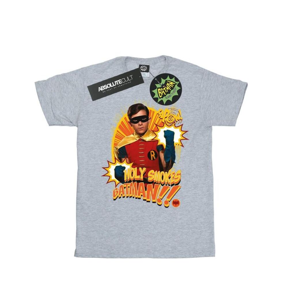 DC Comics Womens/Ladies Batman TV Series Holy Smokes Cotton Boyfriend T-Shirt /